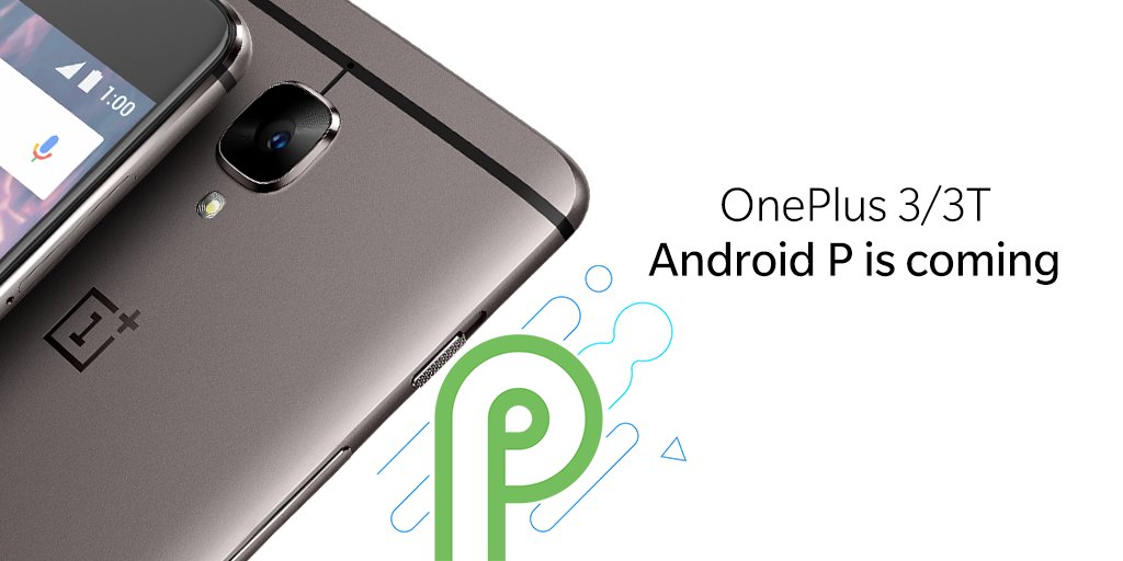 oneplus's tweet image. Good news, everyone! We're bringing the power of Android P to the OnePlus 3 and 3T. Learn more at onepl.us/apop3t