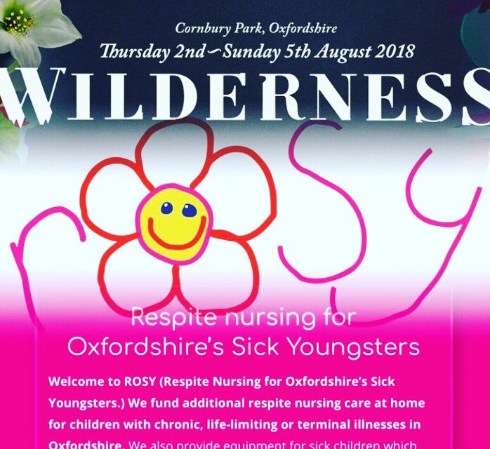 We are so excited to be at Wilderness this weekend from 2nd-5th August. We’ll be there with our pink gazebo selling raffle tickets for family camping at Wilderness 2019. Please pop along and say hello! #rosy #respite #charity #childrenscharity #wilderness2018 #wilderness