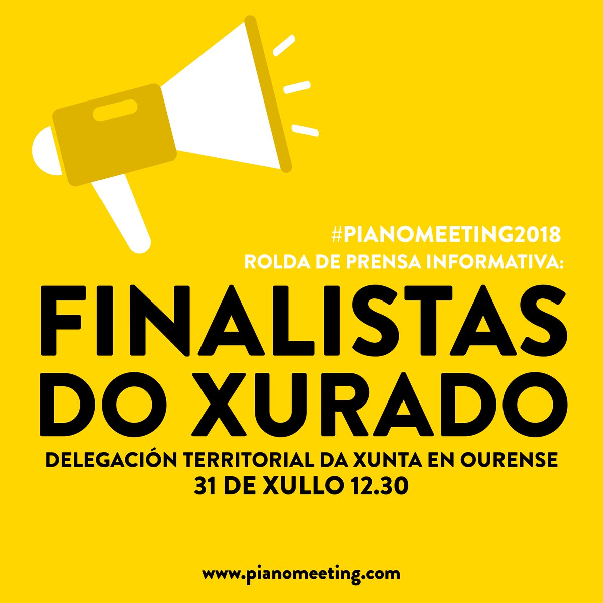 ⚠️ANUNCIO⚠️Mañá temos unha cita con @JaviOteroNeira, director artístico do Piano Meeting; @diazmouteira1, delegada da @Xunta en Ourense; @alorenzo64, secretario xeral de @conscultura; @jesus_ourense, alcalde de @OurenseConcello; e @ana_tejeiro, xerente de @VIAQUA en Ourense.