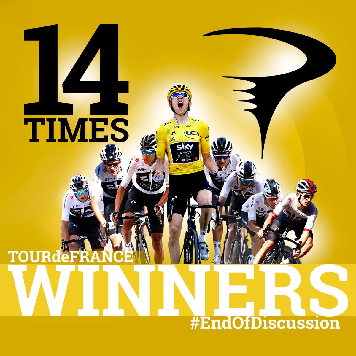 Pinarello_com's tweet photo. 1️⃣4️⃣ @LeTour conquered GRAZIE #TeamSky #EndOfDiscussion https://t.co/xfFLVOJimH