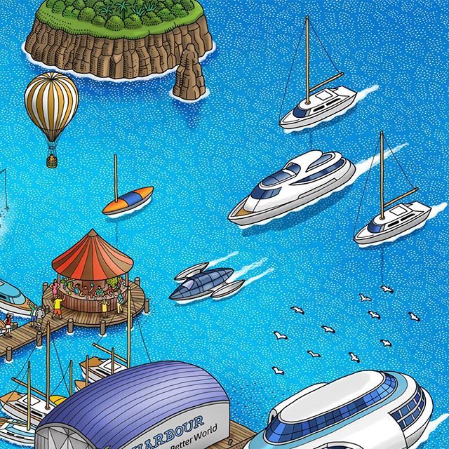 IC4DESIGN_HK's tweet photo. Panasonic 100th global web site illustration BETTERTOPIA #ic4design #panasonic #isometric #pixelart #futurecity #retrofuture #datails #skeleton #amusementpark #illustration #art #街のイラスト #artwork #illustrator #boats #pier https://t.co/WH25yuh4Ma https://t.co/C6w6oaF5Cb
