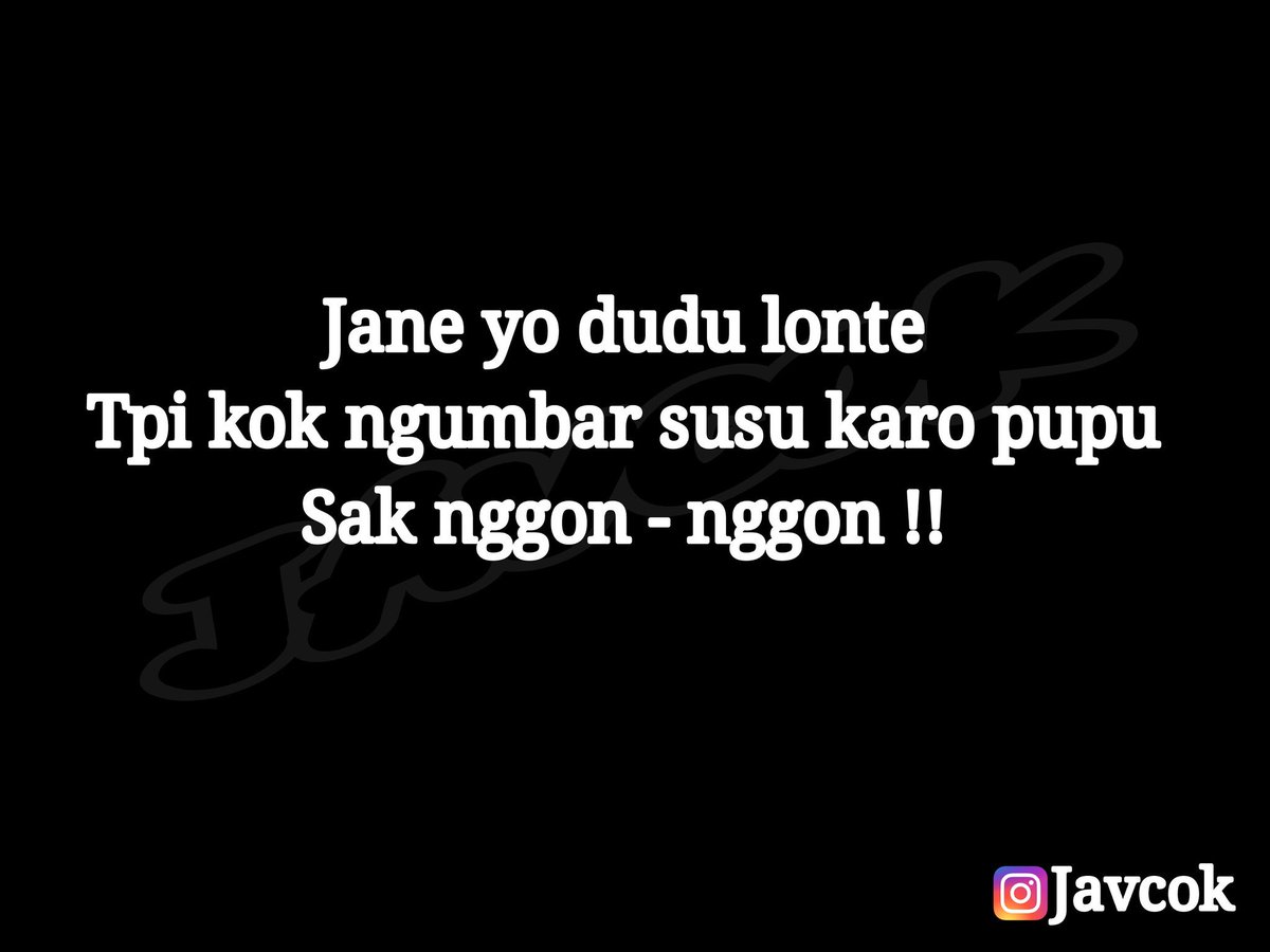 Javcok_'s tweet photo. Opo yo enek koncomu sing koyo ngene ?
#dagelanjowo #quotejowo #follow #malang #jatim #semarang #medan #suroboyo #jateng #jogja #solo #guyonanjowo #jowostyle #kata2jowo
#ngakakkampret #ngakak #ketoprakjowo #humorjowo #quotesdagelanjowo #javcok #ngakak #surabaya https://t.co/1CxiPPEWo5