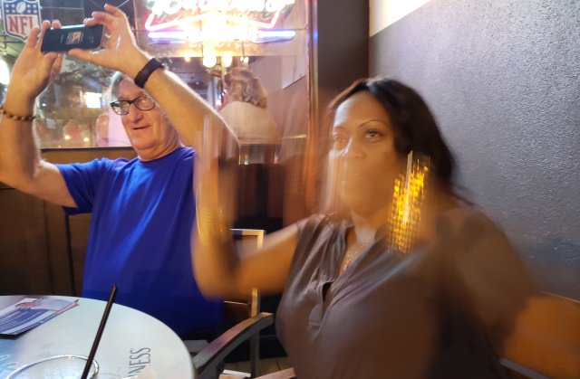 Dr. Bruce, Talonda and her ghost.