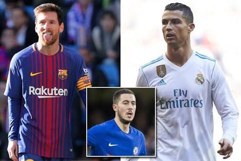 Eden Hazard's 69 goals and 39 assists represents 25.2% contribution to goals scored by Chelsea (425) since he joined the club, Only about 2% less than Frank's and better than any other player's. Messi in Barca has 44.2%, Ronaldo in Madrid 40.2%.