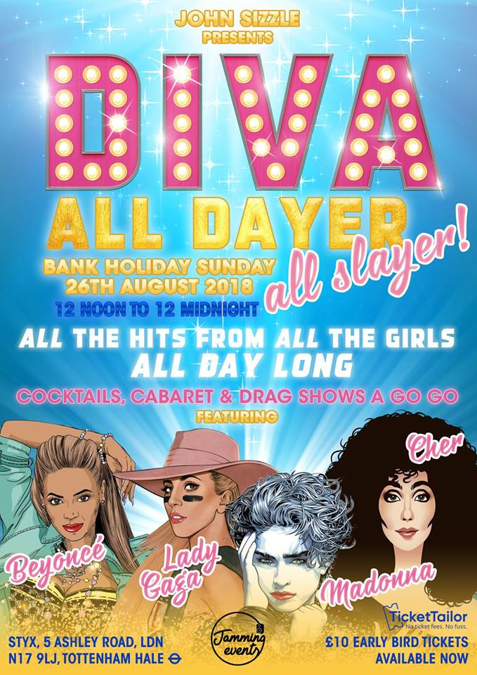 John_Sizzle's tweet photo. THIS !!! Is the hot August bank holiday ticket .. a Sunday ALL DAYER .. selling now for just a tenner .. drag shows on the hour every hour ALL DAY!! TELL EVERYONE! https://t.co/Ht6g0eKu2J https://t.co/8UkjzaoGVp