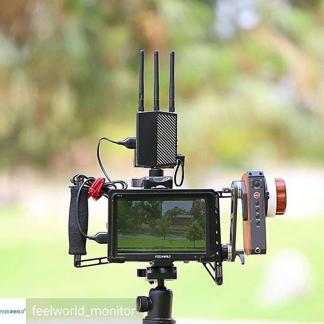 Regrann from @feelworld_monitor -  #Repost via @cameramotionresearch
Great portable follow focus directors monitor set up From @iamtamlam with a Feelworld 4K monitor, Connex Mini with Accent Cage and, wooden camera cage and Tiltamax nucleus-M wireless fo… ift.tt/2uZPDTi