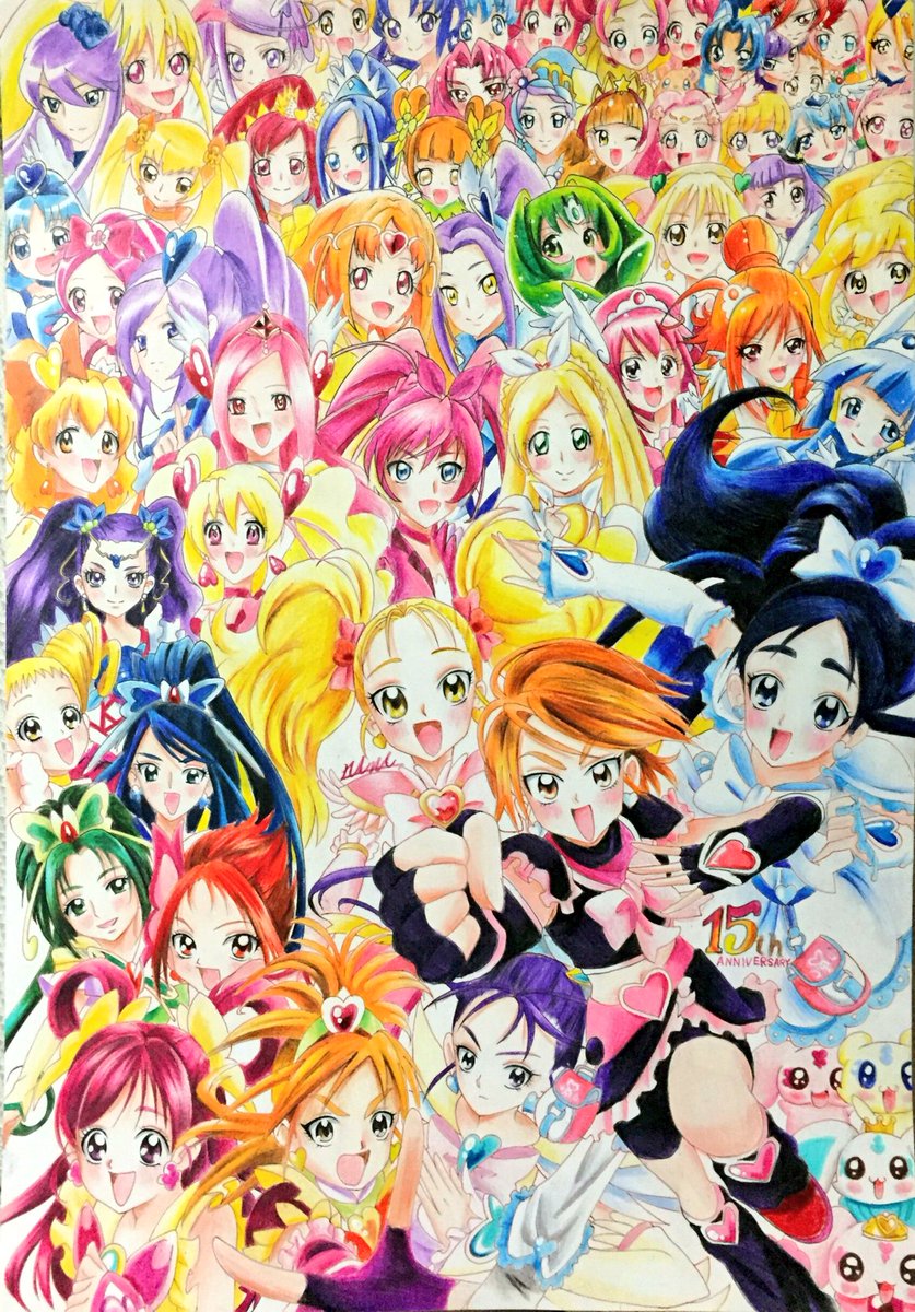 羽奈 色鉛筆でプリキュアオールスター描きました すごいと思ったらrt 羽奈 色鉛筆でプリキュアオールスター描きました すごいと思ったらrt