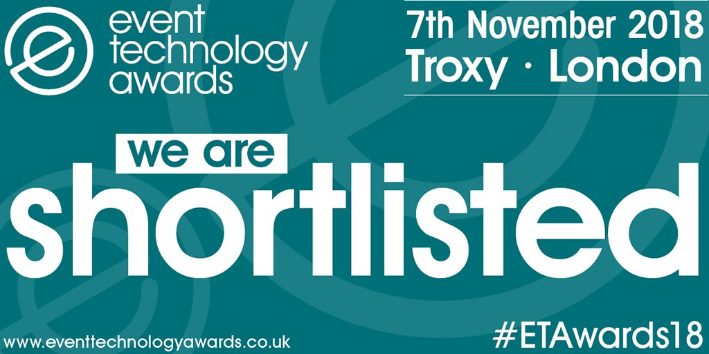 👏 We're delighted to be shortlisted for four awards at the <a href="/EventTechAwards/">Event Tech Awards</a> 👏