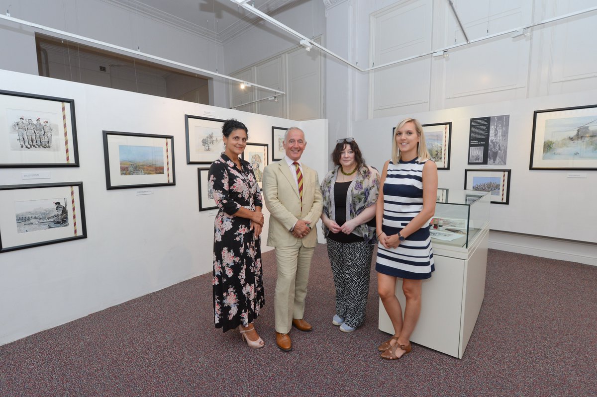FusilierMuseum's tweet photo. Fusiliers:Moments in Time - a new art exhibition to commemorate 50 years of the Royal Regiment of Fusiliers is now open. Thanks to @phoenixchev for working with us on such a fabulous exhibition. #Fusilier50 #newartexhibition #popinandhavealook https://t.co/upIxcZXfgz
