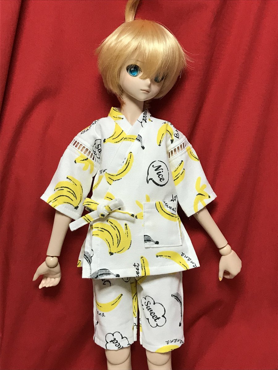 aratadoll's tweet photo. ヤフオクさんにバナナの甚平を出品しました。よかったらみてください。
#DDS鏡音レン #DDBOY #DDSBOY https://t.co/iGMkFMLexx