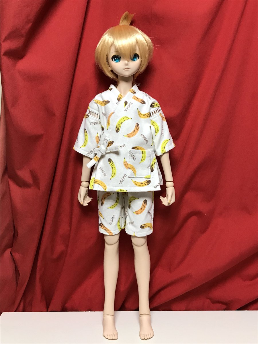 aratadoll's tweet photo. ヤフオクさんにバナナの甚平を出品しました。よかったらみてください。
#DDS鏡音レン #DDBOY #DDSBOY https://t.co/iGMkFMLexx
