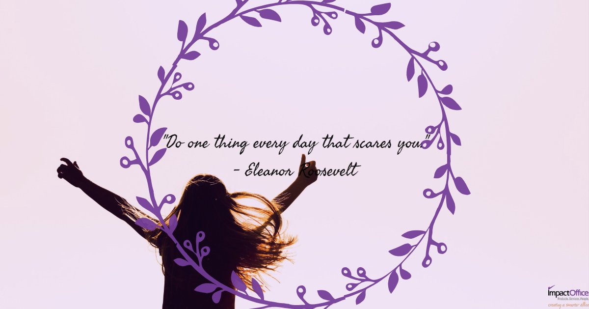 ImpactOfficePro's tweet image. "Do one thing every day that scares you."
Eleanor Roosevelt

#MondayMotivation