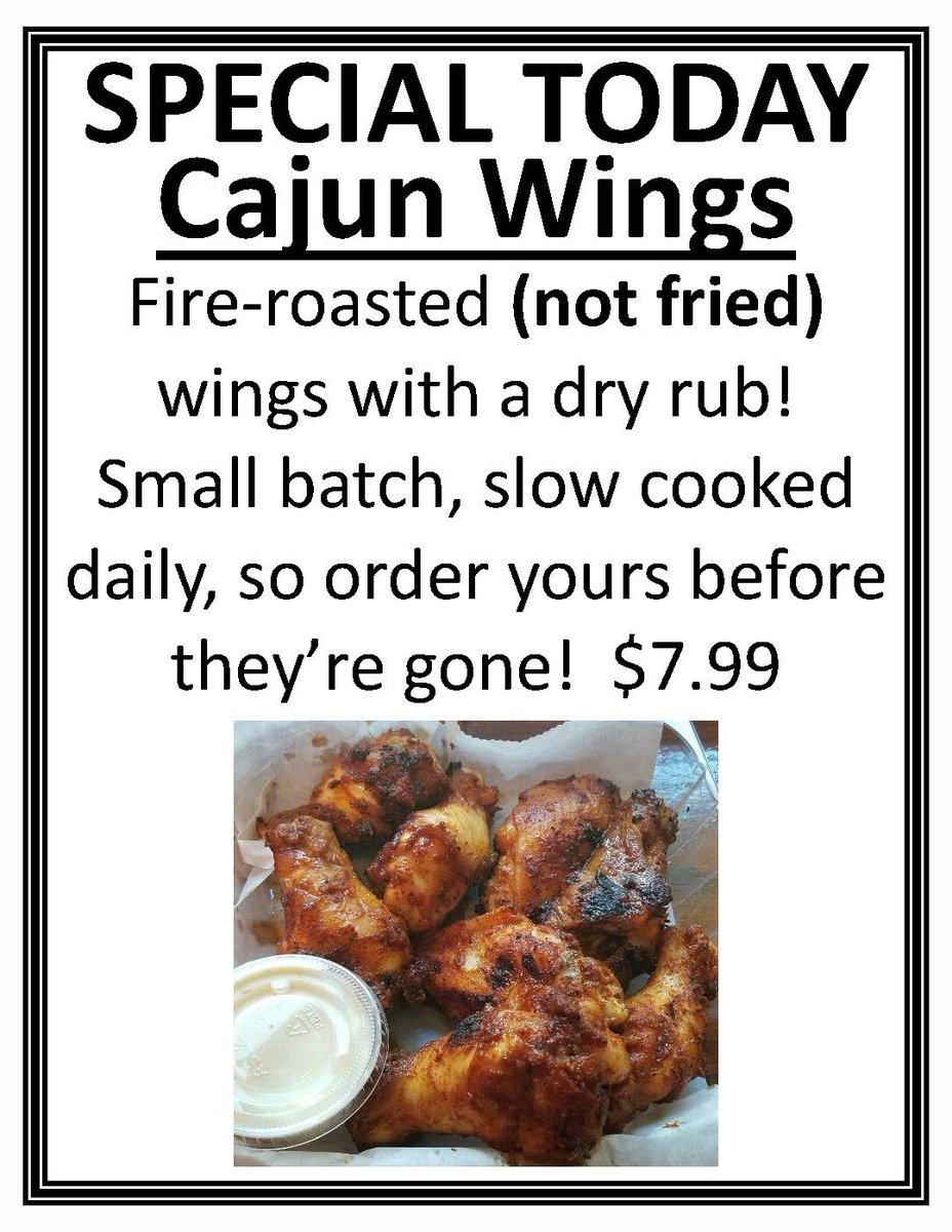 Wings, Wings, Wings!  ALL WEEK (or while supplies last)!