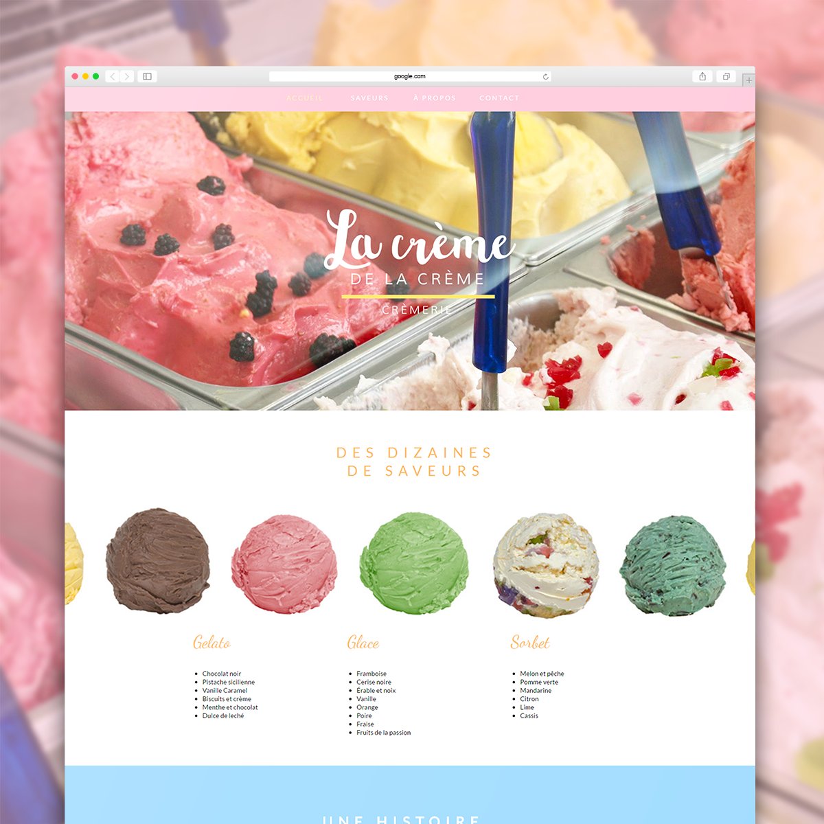Nous sommes en pleine saison des glaces! Voici un design alléchante de crèmerie... oserez-vous ?