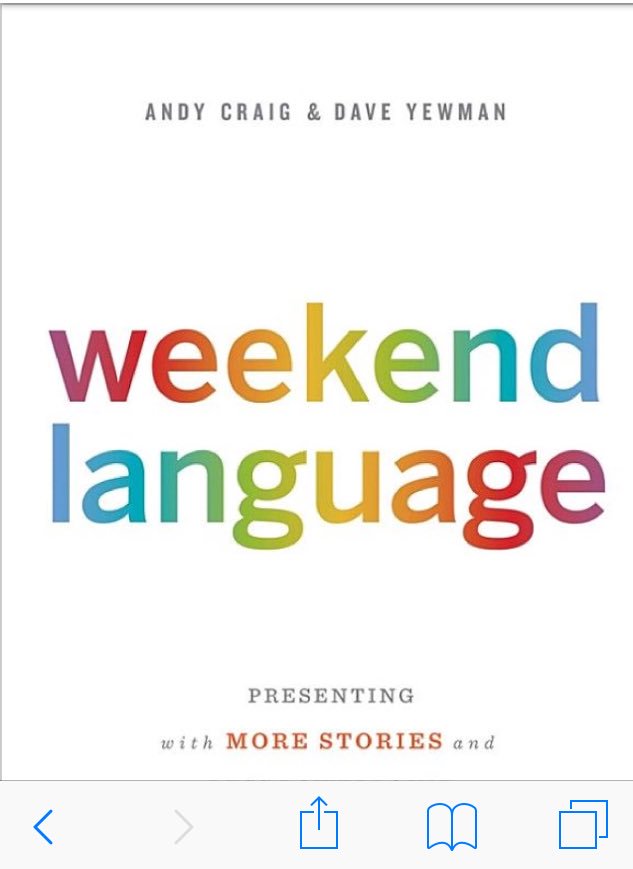 campbelltwo's tweet image. Practicing more stories, less powerpoint.  #WeekendLanguage