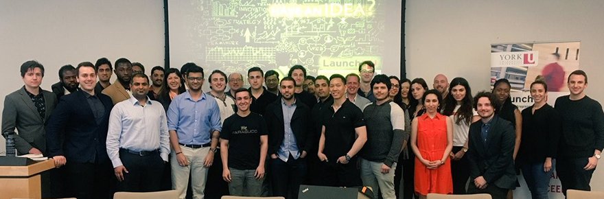 YorkUPresident's tweet photo. From environmentally friendly edible cutlery to an #AI-based talent discovery platform, the five winning startups from @LaunchYU_York's #AccelerateUP 2018 cohort exemplify impactful entrepreneurship &amp; #innovation: https://t.co/dVONjlA7QG #YorkU https://t.co/sYCVixnaKr