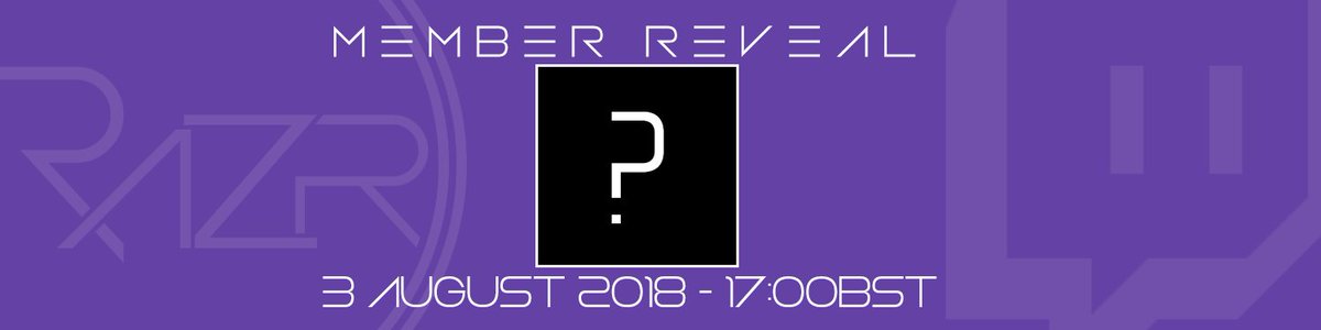 RAZResports's tweet photo. We'll be revealing our newest @Twitch partner tomorrow, August 3rd 2018. https://t.co/77h1hdCBcw