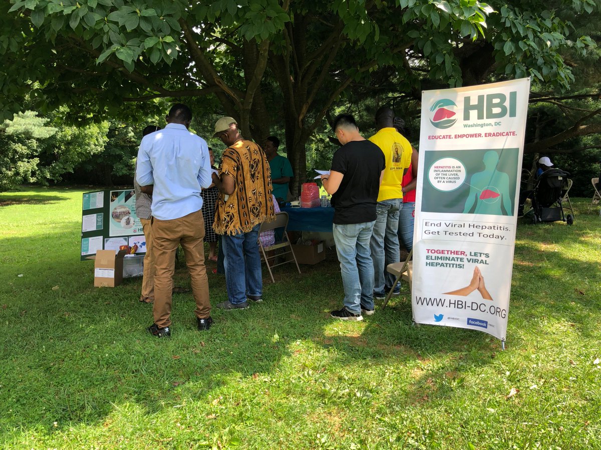 HBIDC's tweet photo. Great turnout at the #GhanaCommunity #ChurchoftheArchdiocese of Washington Annual Community Picnic. Thank you to everyone who took this important step toward a #hepatitisfree future by getting tested for #HBV and #HCV https://t.co/QCcPGO1CUt