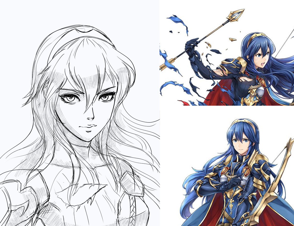 Sketch of Legendary Lucina, all-in tomorrow hmmmm...

#FireEmblemHeroes 