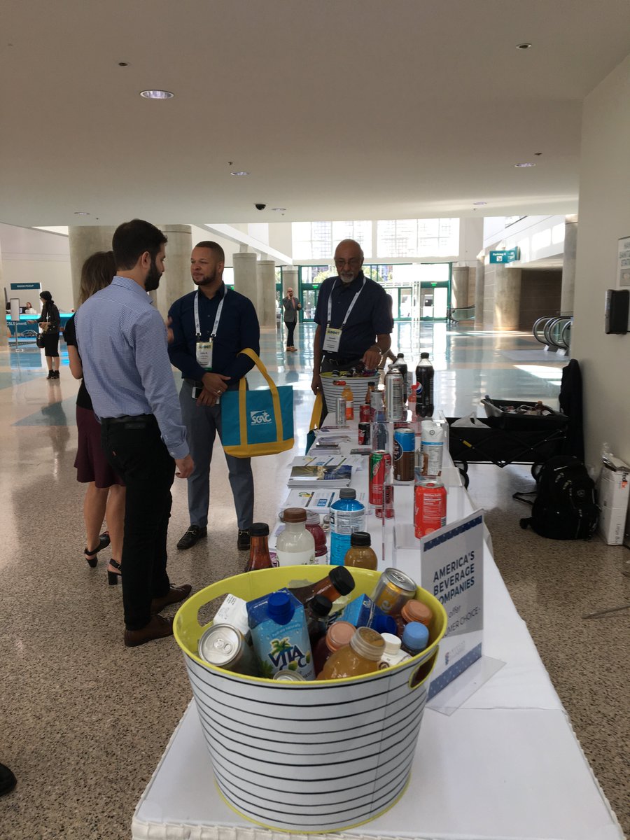 AmeriBev's tweet photo. Attending #NCSLSummit? Stop by our table at registration to find out about our voluntary commitment to reduce sugar consumed from beverages, and to help Americans #BalanceCalories by providing more choices with less sugar. We'll be here until 1:30 pm P.T. https://t.co/dIdqQJBks7 https://t.co/ovRfgPyJO9