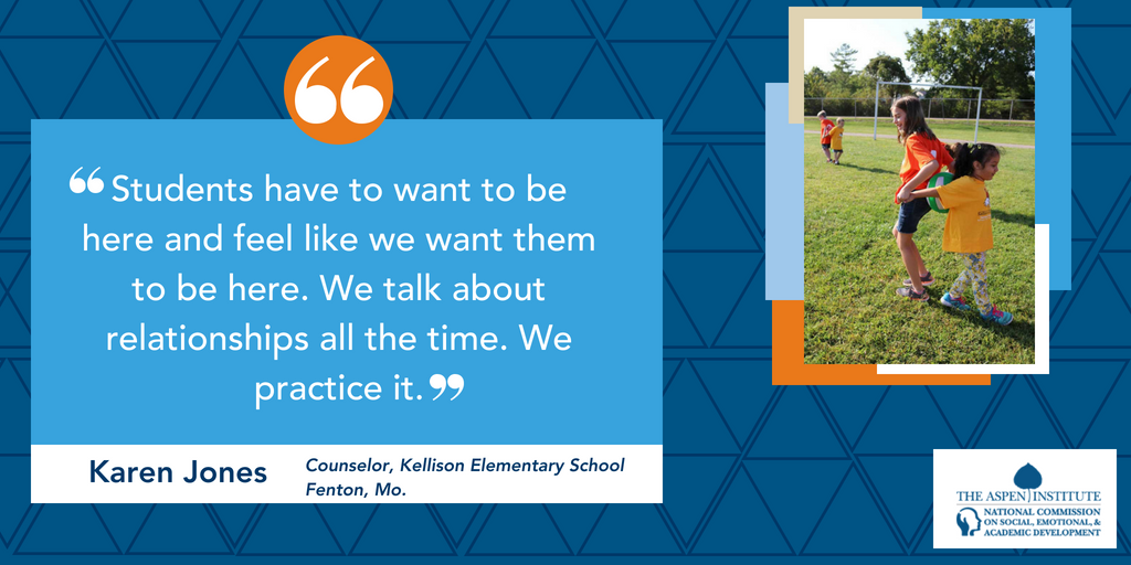 What does a school culture that supports social, emotional, and academic development look like? To start: Student artwork on the walls, buddy systems, and personal greetings in the morning. Learn more about one exemplar school’s approach: As.pn/culture #SEL