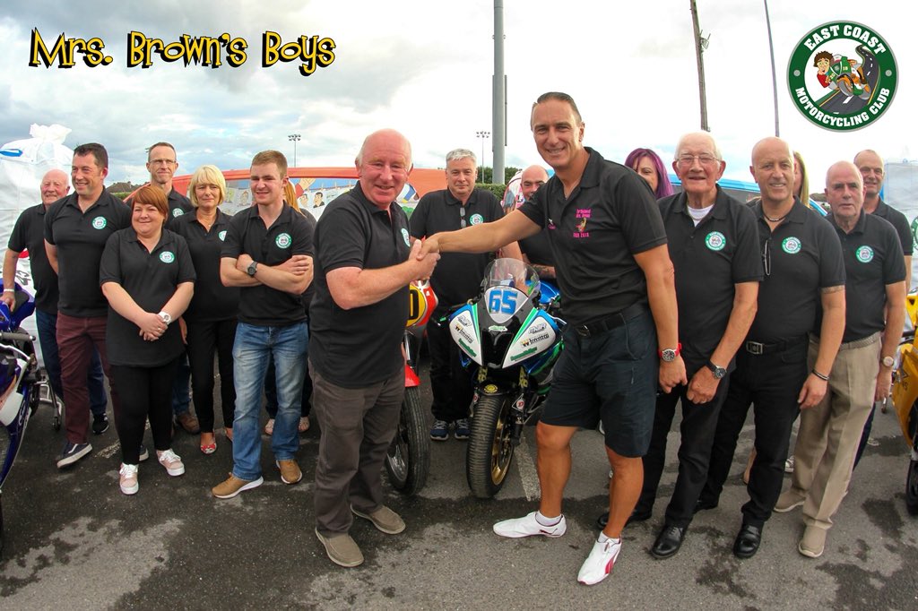 MrsBrownsBoys's tweet photo. Delighted to announce that we will be the main sponsor of East Coast Racing Festival this September in Skerries Co. Dublin , Here are the  exclusive pics from last nights launch please follow &amp; support the club here @East_Coast_MCC https://t.co/zY1XT7zFoU