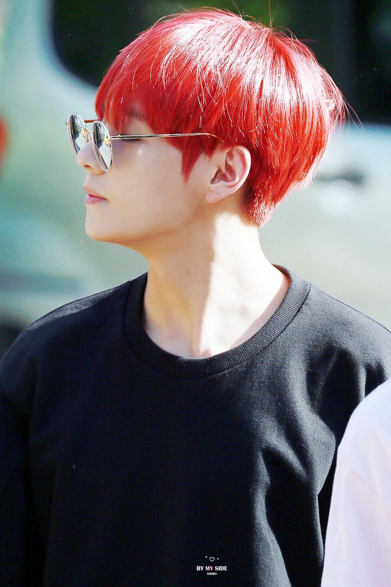 pics Photoshoot Bts V Red Hair taehyung pics on twitter tae w red