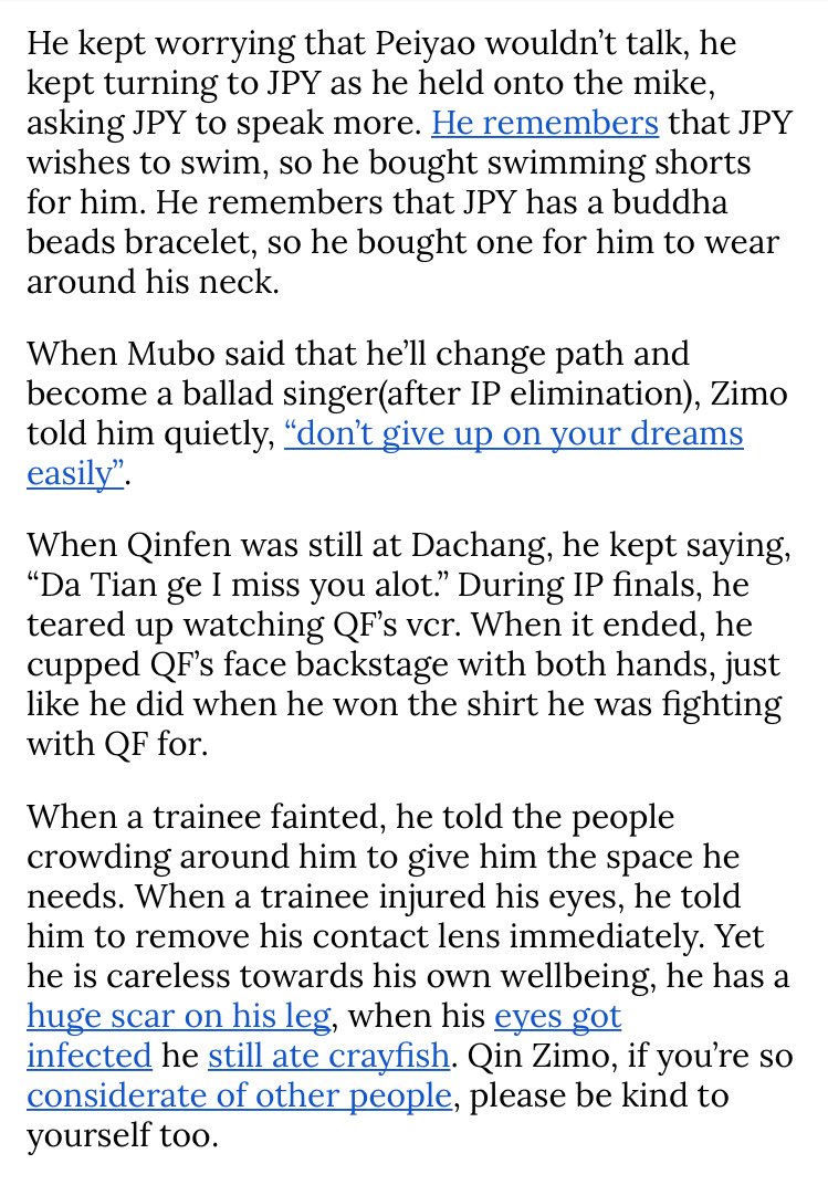 youvwei's tweet photo. {TRANS} 

why qin zimo deserves the world 💕

🔗 doc with link refs to some moments quoted : https://t.co/vmPN7njDFK

please take some time to read this and go through the links &amp; get to know how precious qzm is 💓

#QinZimo #秦子墨 https://t.co/WAymSHl2L0