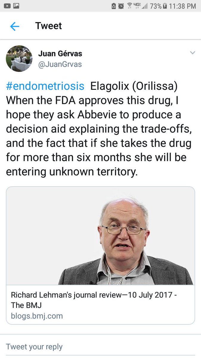 SofVersailles's tweet image. ⬆️ @ringoffireradio please skim this thread on AbbVie&apos;s drug #elagolix in the RT. They are repackaging a weaker version of Lupron, an #endometriosis drug that probably should have never been approved for chronic conditions in the 1st place

DM me!
hormonesmatter.com/lupron-reprodu…
