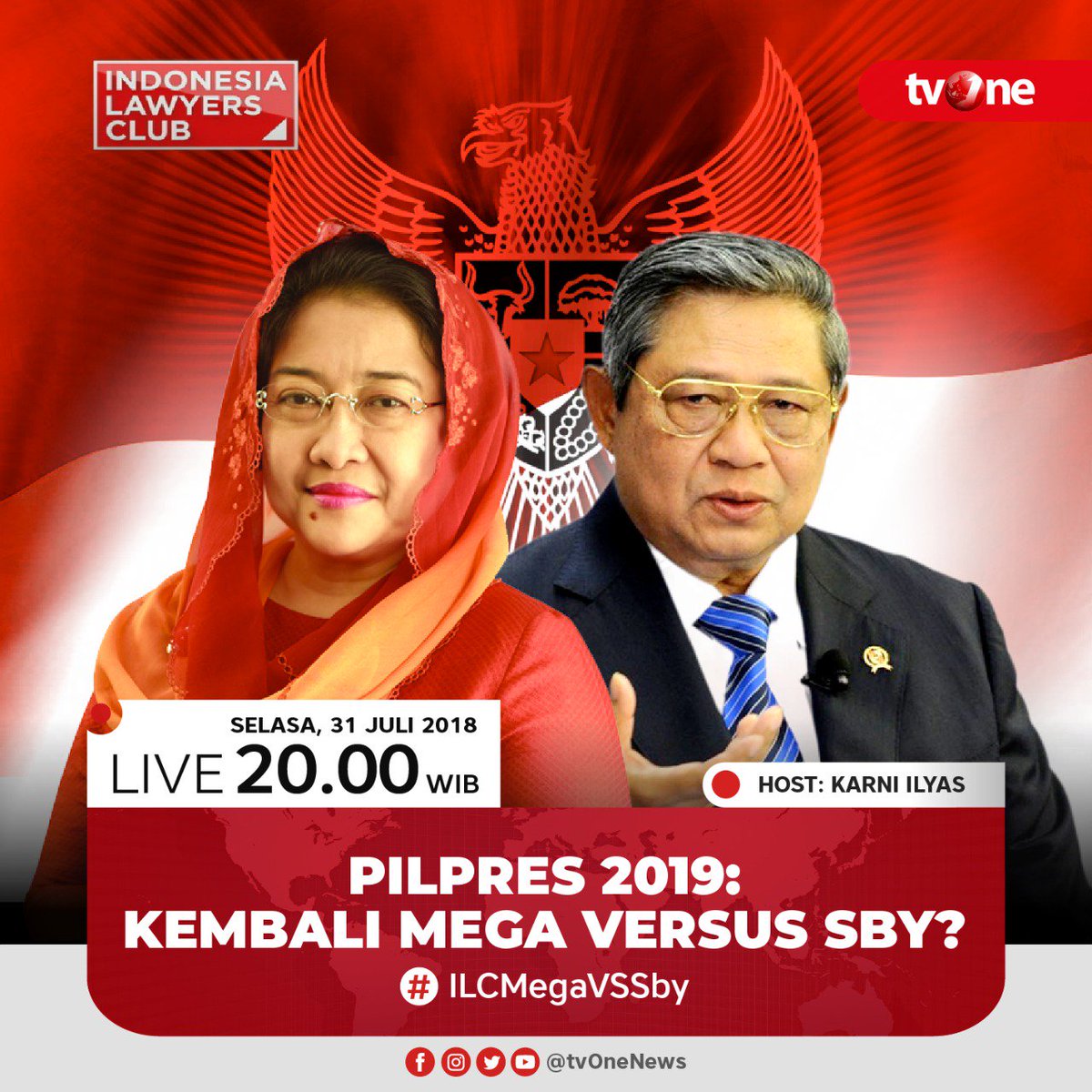 Video Rekaman Acara ILC Pilpres 2019 Kembali Mega Vs SBYudhoyono