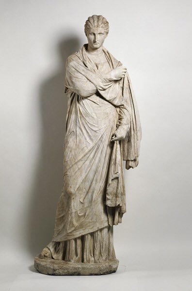 The first statuary to be found were ‘The Herculaneum Women’ dating to mid 1st century AD. They were gifted to Prince Eugene of Savoy in Vienna by D’Elbeuf.Images  @GettyMuseum:1&2:  http://www.getty.edu/art/installation_highlights/herculaneum_women.html;3&4: 1734 drawings featuring the statues  http://www.getty.edu/art/exhibitions/herculaneum_women/menagerie.html