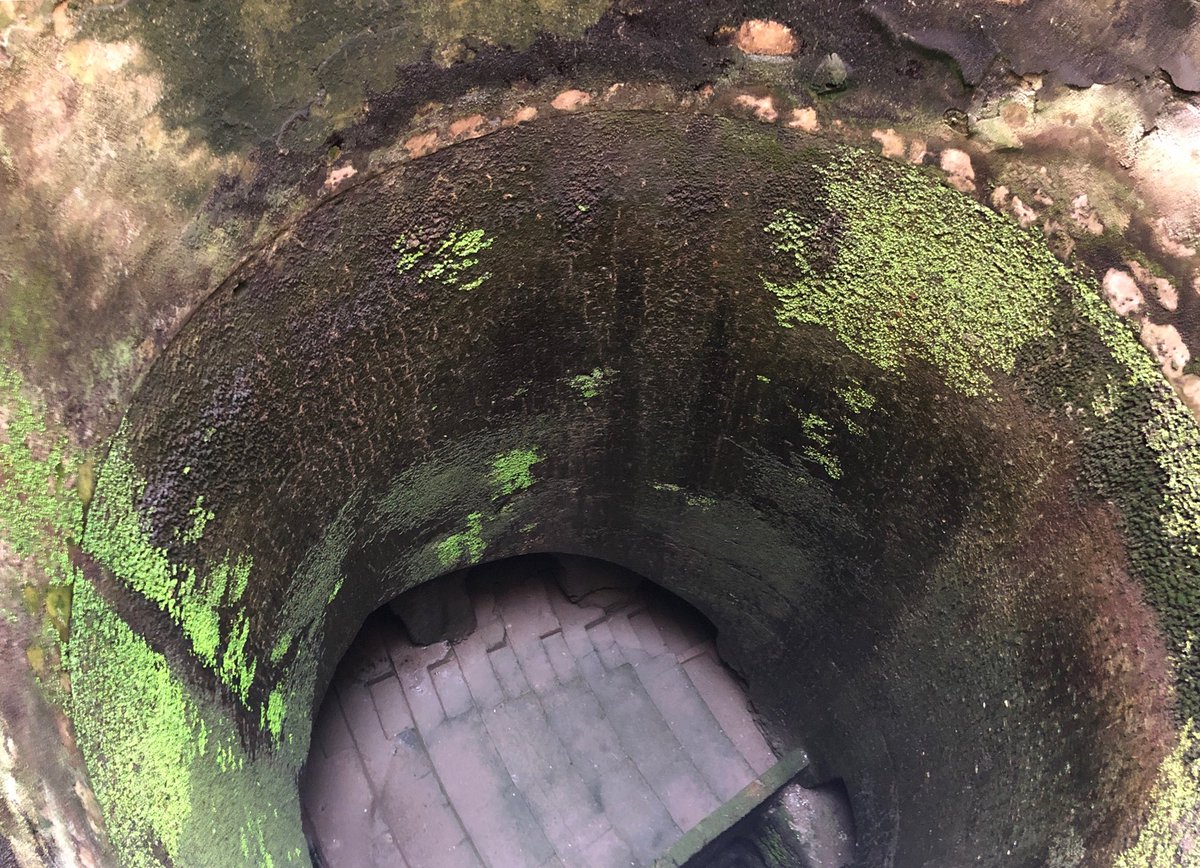 In order to facilitate the new Bourbon excavations, a wide shaft was opened to allow light and ventilation into the tunnels. Looking down the shaft, it opens onto a section of the seating area of the middle cavea of the theatre. Image 3: Gigante 1800sImage 4: Lemasie 1815