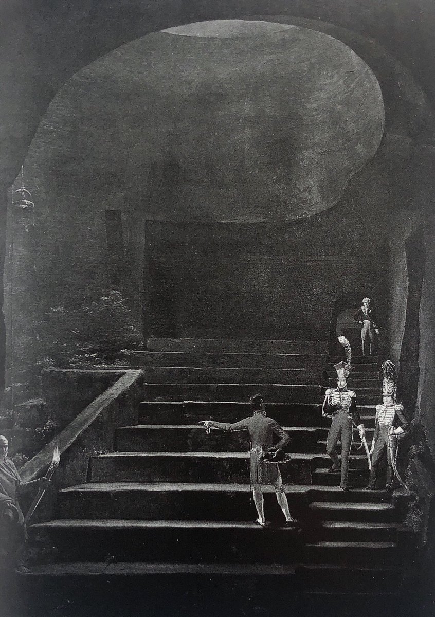 In order to facilitate the new Bourbon excavations, a wide shaft was opened to allow light and ventilation into the tunnels. Looking down the shaft, it opens onto a section of the seating area of the middle cavea of the theatre. Image 3: Gigante 1800sImage 4: Lemasie 1815