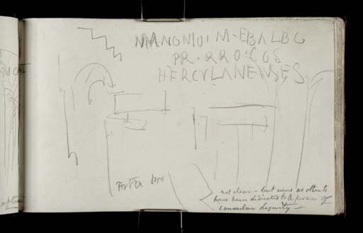 The theatre also attracted William Turner, the British artist, who visited in 1819 and two of his sketches record the inscriptions of Nonius Balbus and Claudius Pulcher.Images:  @Tate  https://www.tate.org.uk/art/artworks/turner-inside-the-theatre-herculaneum-with-the-pedestal-of-appius-claudius-pulcher-d15896 and  https://www.tate.org.uk/art/artworks/turner-inside-the-theatre-herculaneum-with-the-inscription-to-marcus-nonius-balbus-d15895