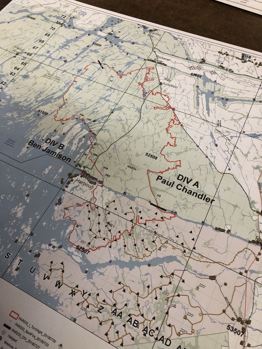 TonyclementCPC's tweet image. Visited the @ONresources command post for #ParrySound33 Forest Fire in #Britt this morning. Thx to all, including specialists from #Alberta!