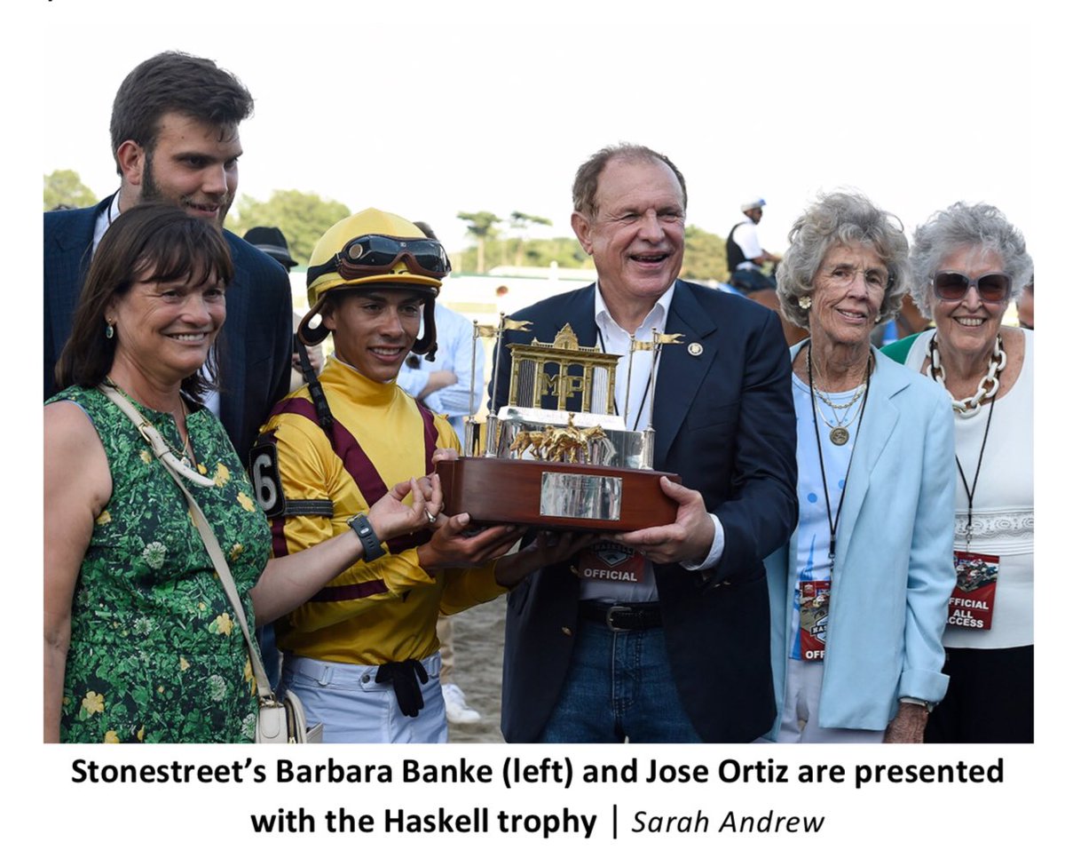 lesniakinstitut's tweet photo. Presenting The #Haskell2018 Trophy A reward for bringing #sportsbetting to #NJ Thank you @MonmouthPark @StevePoliti @BergenBrennan @DavidPurdum https://t.co/bHyRyPEA7M