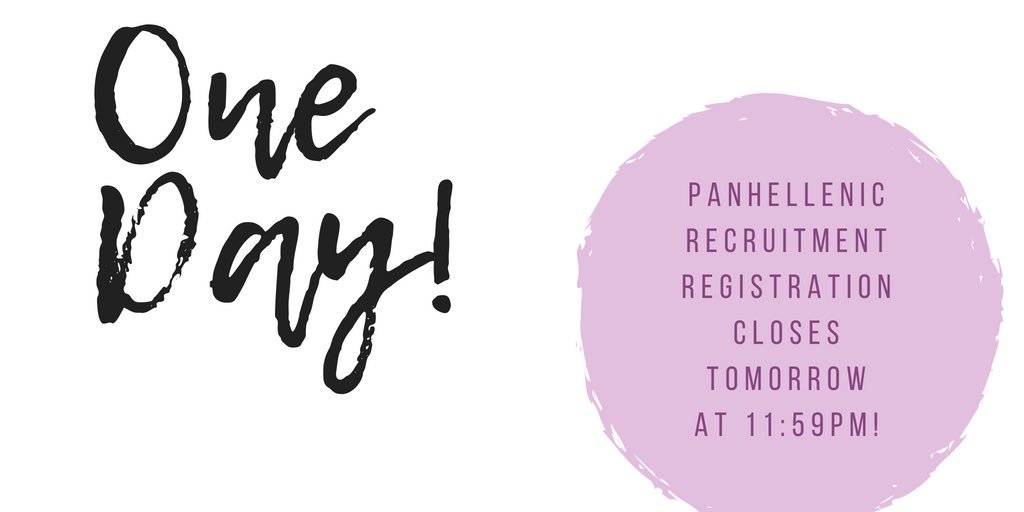 Tomorrow is the LAST DAY to Register for Recruitment! Visit our website Greeks.msstate.edu to register today!!