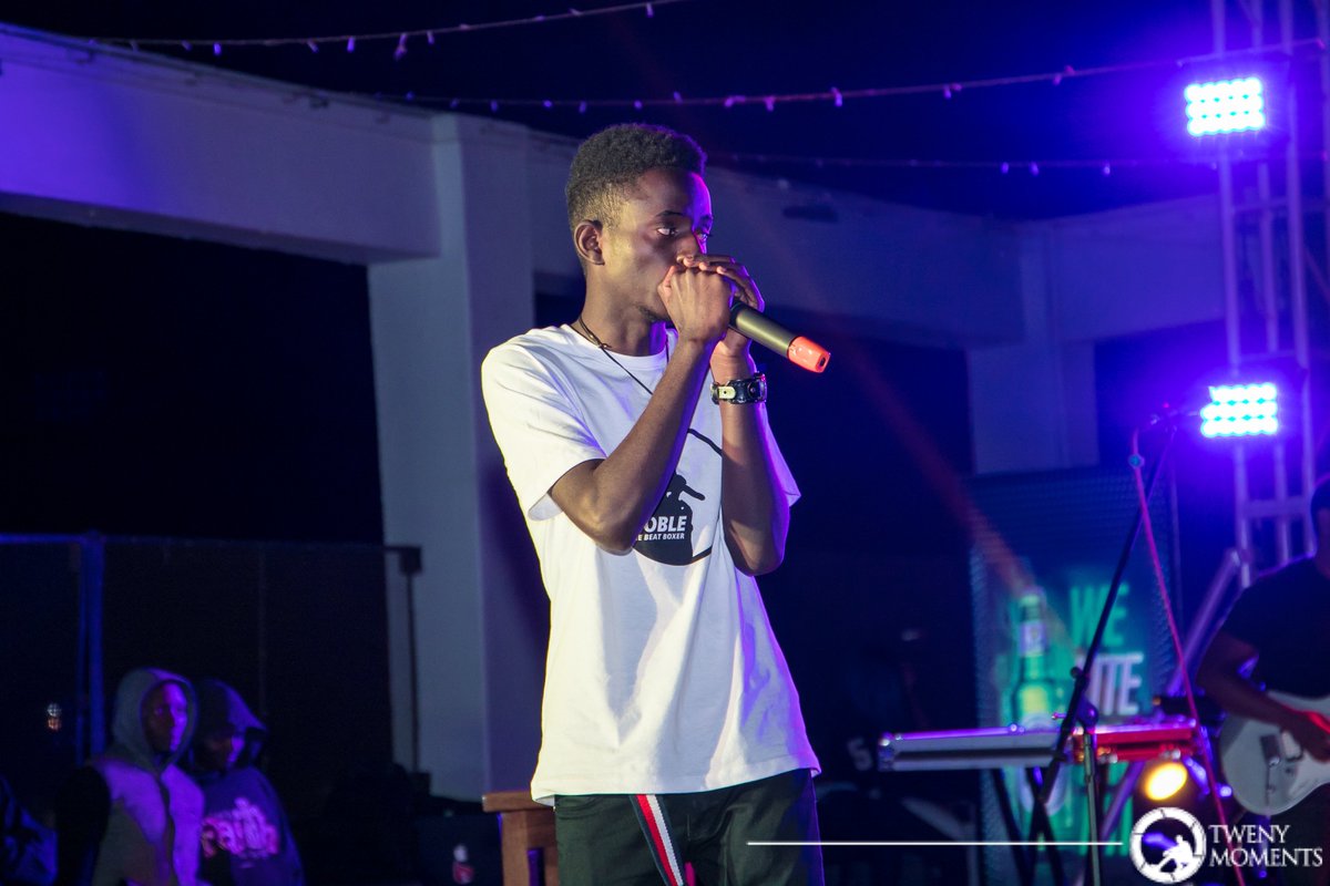 evoke_ug's tweet photo. One of our very own, Noble the beat boxer wowed the crowd that was so familiar with his genre #EvokeTimeMachine https://t.co/NimuqFzWKK