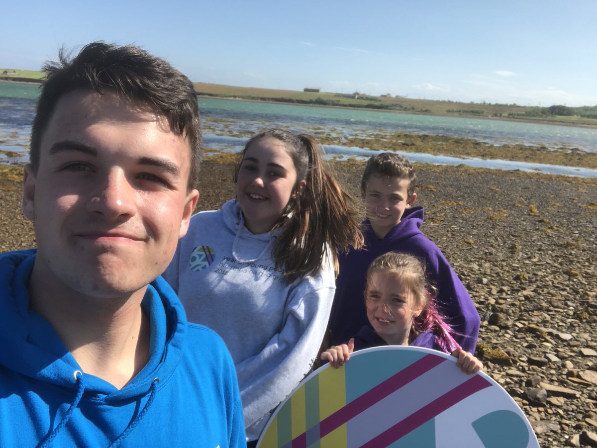 Another brilliant day of island hopping for the #YOYP18 #Orkney Roadshow ☀️ Today we have been on beautiful #Hoy and had a really busy day at North Walls Community School, looking a little windswept though 👇🌊