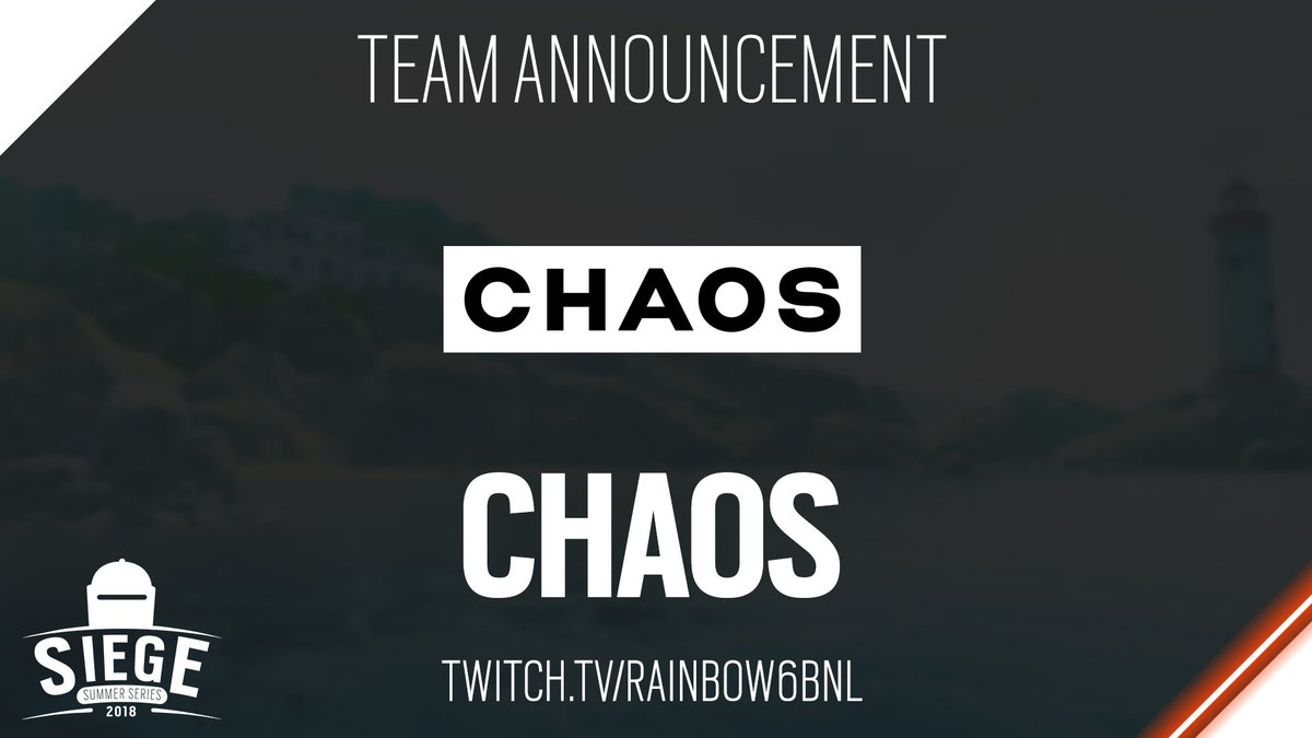 Siege Summer Series - 4th &amp; 5th of August at twitch.tv/rainbow6bnl  

<a href="/chaosec/">Chaos EC</a> will be the second Pro League team competing in the #SiegeSummerSeries