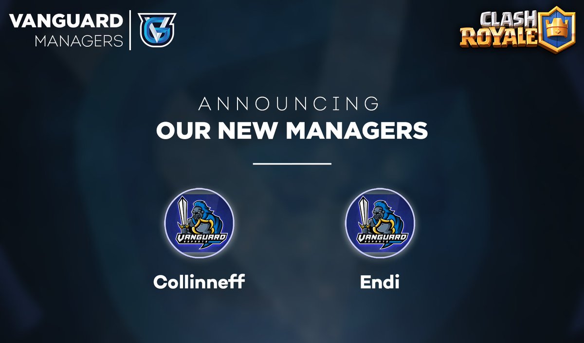 VanguardGaming's tweet photo. We are excited to welcome two new managers to the Vanguard Family.
Welcome:
@CollinNeffClash
@Endi09_CR
#VGEvolution #VGProud https://t.co/4knlKy1ifQ