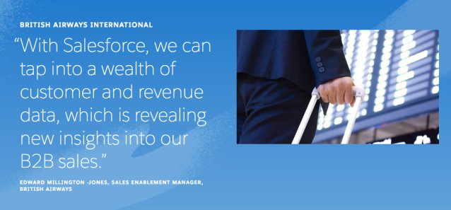 British Airways takes B2B sales to a new high. Understanding customer and revenue data unlocks insight into B2B sales <a href="/British_Airways/">British Airways</a> <a href="/Salesforce/">Salesforce</a> sforce.co/2vpixvB