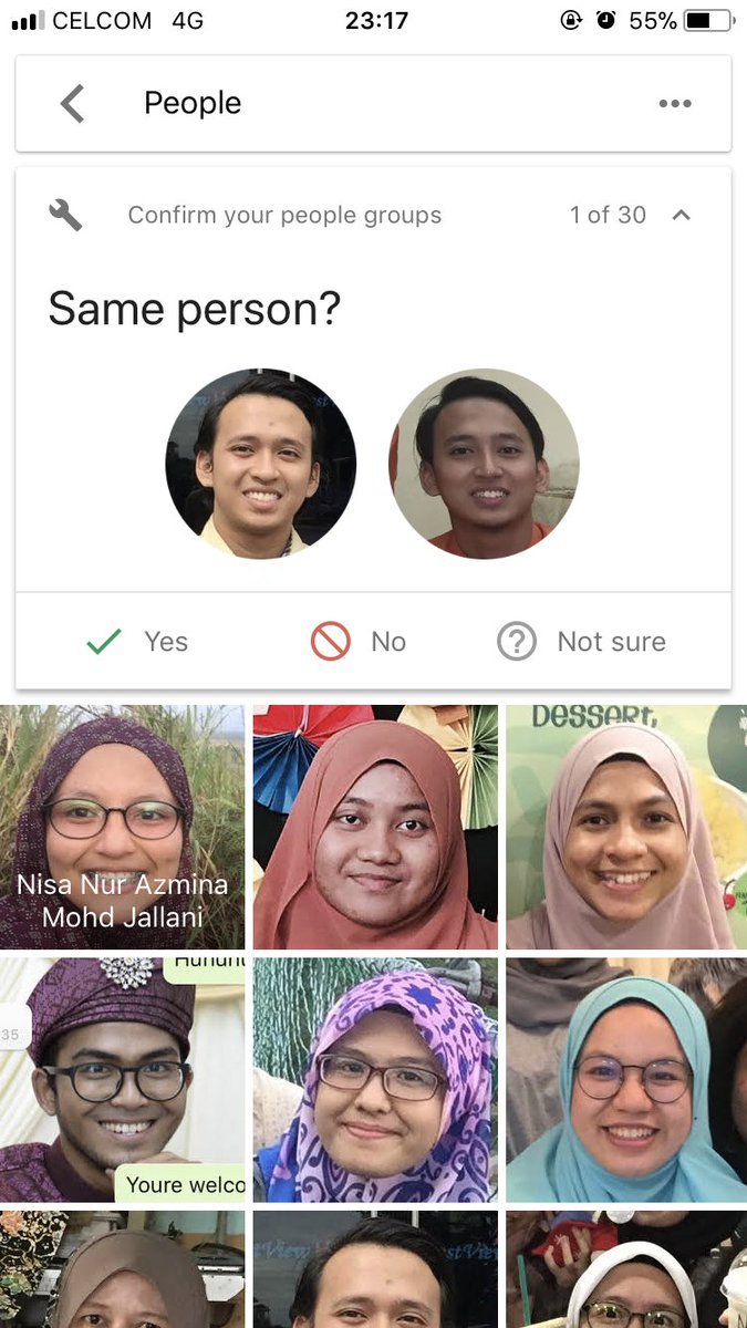 nisaazmina's tweet photo. Google Photos can help usually to make album for each person, BUT maybe not this time around ๐ #twinproblem ๐ https://t.co/abHQEN4dr6