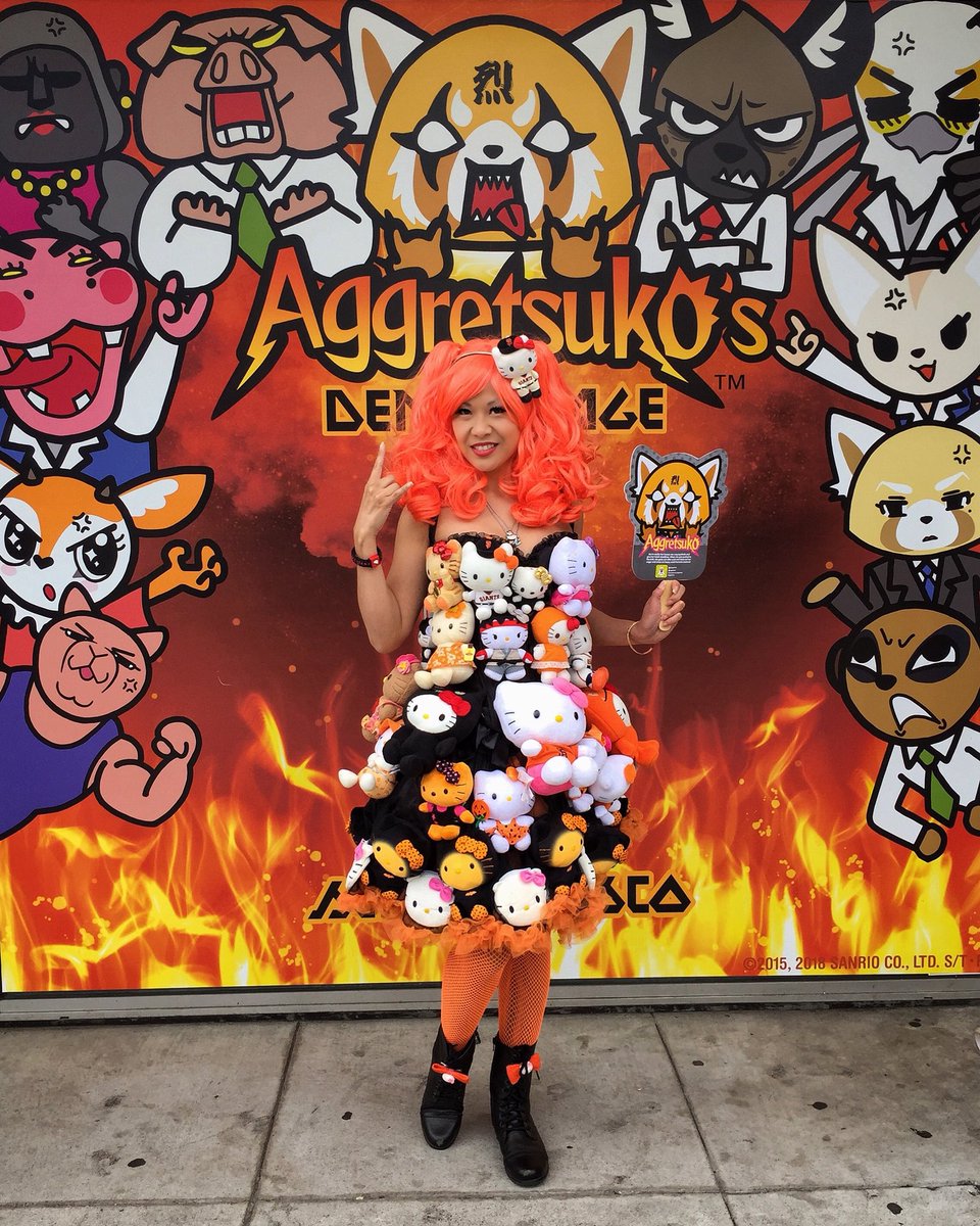 kittiecosplay's tweet photo. Also got to check out the @Aggretsuko’s Den of Rage Pop-up shop after the @SFGiants game! So kawaii, yet so metal!🤟🏼🦊🤟🏼
#Aggretsuko #DENofRAGE #Sanrio #HelloKitty #kawaii #SF #SanFrancisco #SFGiants #HelloKittyDay #SFGHelloKitty #SFGiantsHelloKittyDay #HelloKittyDress https://t.co/CuZqV3jAgu
