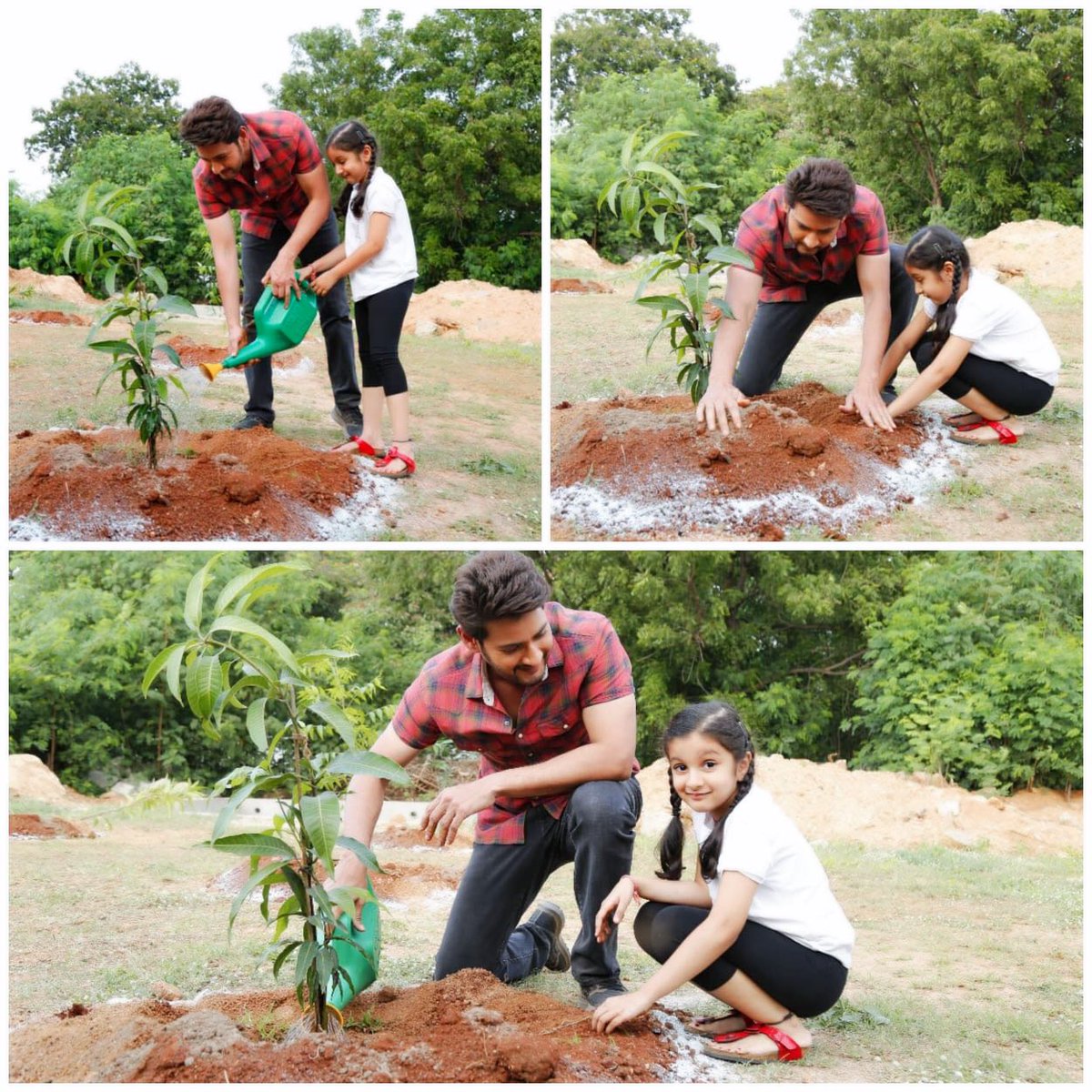 Challenge accepted, @KTRTRS  & @RachakondaCop 😊 Thank you for nominating me...👍 #HarithaHaram is a great initiative taken towards  a go green environment. I now nominate my daughter Sitara, my son Gautam and my @directorvamshi to take on the challenge.