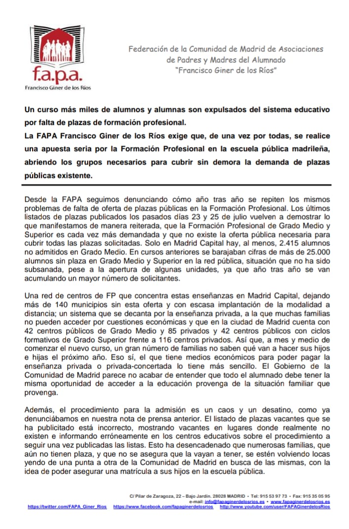 FAPA Giner Ríos tweet media