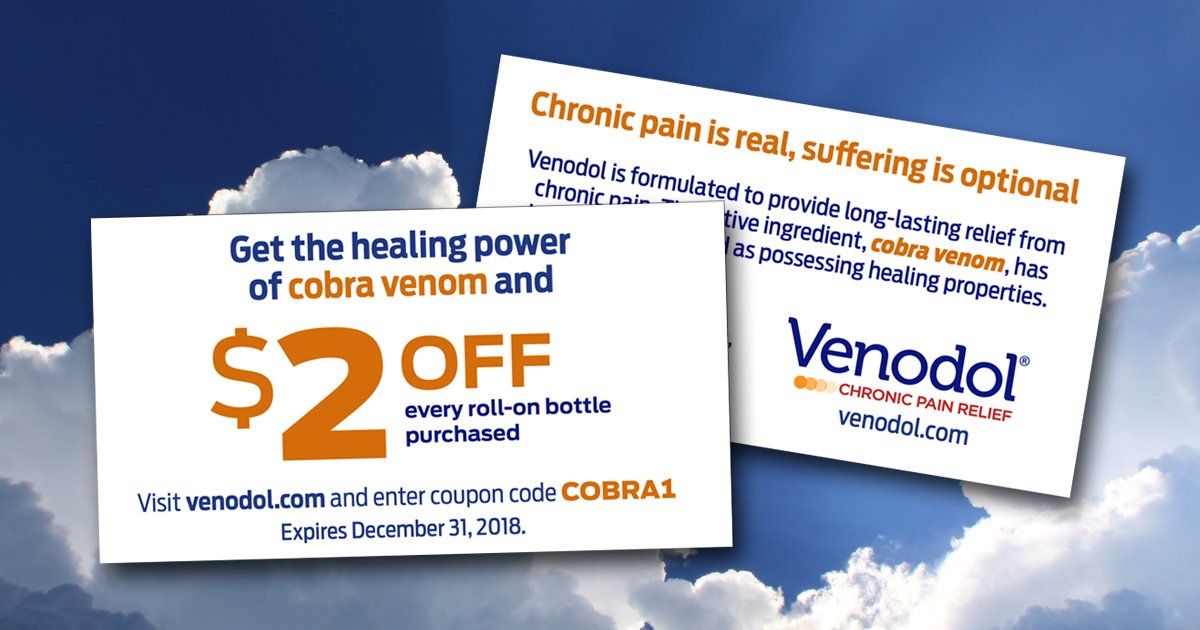 venodol's tweet photo. Opioids have valuable pain-relieving properties. However, studies show they may NOT be the best treatment for chronic pain. Consider an alternative like non-addictive Venodol. Use code COBRA1 at https://t.co/6RHemPXCs2 to get $2 off every bottle ordered. https://t.co/CbnVanj6Dc https://t.co/GwXRdV1AWk