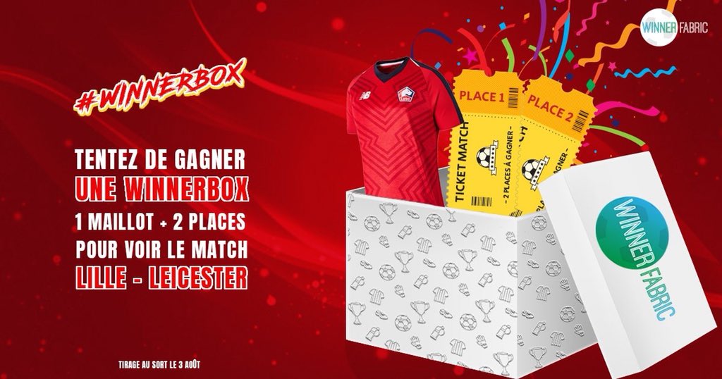 LePetitLillois's tweet photo. 🔴 Jeu concours 🔴
A l'occasion du match Lille - Leicester ⚽
🎁 Tentez de gagner une #WinnerBox !
👉 RT ce post
👉 Follow la page : @LOSC_Actualite & @WinnerFabricFR
Fin du concours : Jeudi 2 Août
Tirage au sort le Vendredi 3 Août !
Bonne chance à tous 🍀👍 https://t.co/xRbYm9TLrn