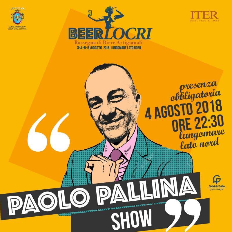 beerlocri's tweet photo. 🗓️ #Sabato 4 #agosto2018 ore 22.30 PRESENZA OBBLIGATORIA 
🎤🎶 PAOLO PALLINA SHOW 🎤🎶 
a #BeerLocri 🍻 - #lungomare lato nord - #Locri https://t.co/PmiiBSYvnJ