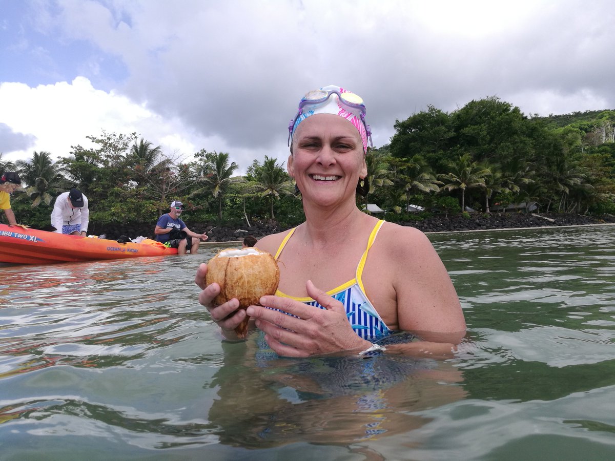 samoaswim's tweet photo. Michele Pezutti is stoked with her first 10 km Swim #samoa #pacificswim #samoaevents #OWS https://t.co/cTVK5VcqNy